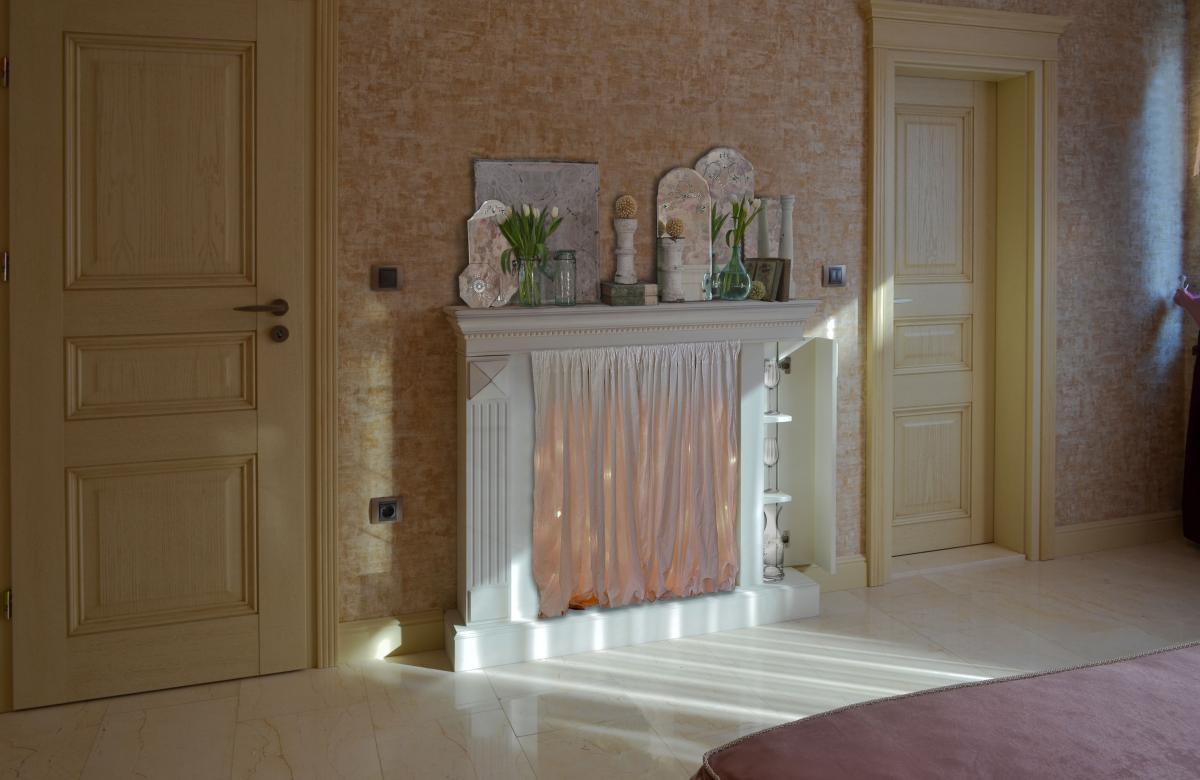 декоративна камина, бяла, мини бар, вграден, класически, decorative, fireplace, mantel, white, built-in, mini bar