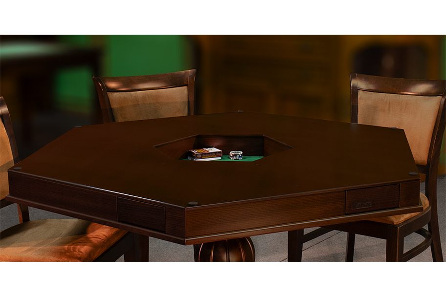 Шестоъгълна маса, покер, пуш чекмеджета, покер аксесоари, hexagon table, storage space, poker