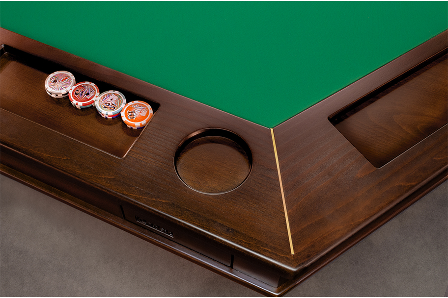Шестоъгълна маса, покер, инкрустация, интарзия, hexagon table, poker, marquetry