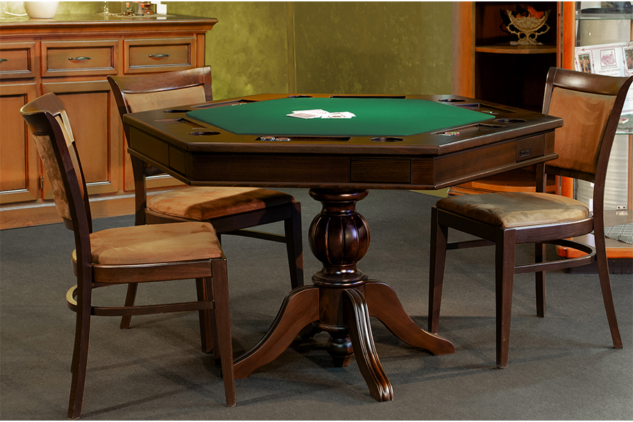 Шестоъгълна покер маса, пепелници, Hexagon poker table for six people